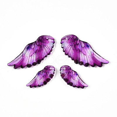 Epoxy Resin Wing Pendants FIND-N005-64D-1