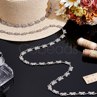 1Pc Alloy Glass Crystal Rhinestone Butterfly Link Chains LCHA-PH0001-01-1