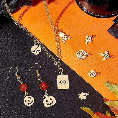 10Pcs 10 Style 304 & 316 Surgical Stainless Steel  Pendants STAS-UN0033-44-1