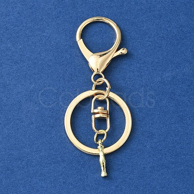 Alloy Initial Letter Charm Keychains KEYC-YW00006-09-1