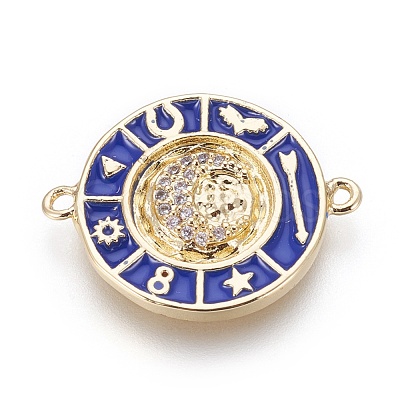 Brass Enamel Links Connectors KK-o113-11A-G-1