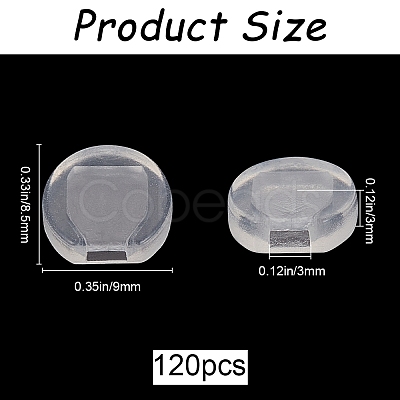 120Pcs Comfort Silicone Earring Pads KY-SP0001-04-1