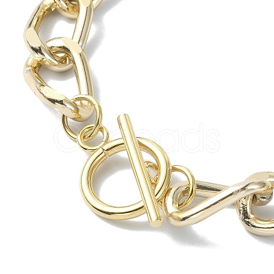 Acrylic & Aluminum Curb Chain Necklace NJEW-JN04554-1