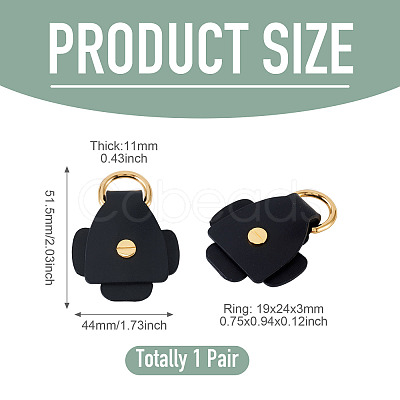 Flower Cowhide Suspension Clasps FIND-TAC0036-055G-02-1