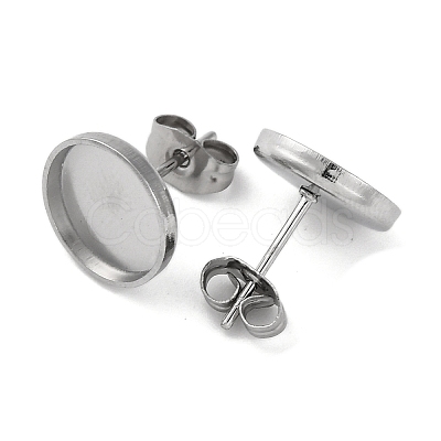 Anti-Tarnish 304 Stainless Steel Stud Earring Findings EJEW-K295-06B-P-1