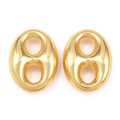 Brass Oval Links Connector Charms KK-H292-47G-02-1