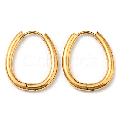Ion Plating(IP) Stainless Steel Hoop Earrings EJEW-P232-02G-1