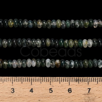 Natural Moss Agate Beads Strands G-L635-A27-4x2mm-1
