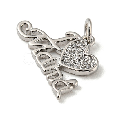 Mother's Day Heart with Word I Love Mama Charms KK-A200-14P-1