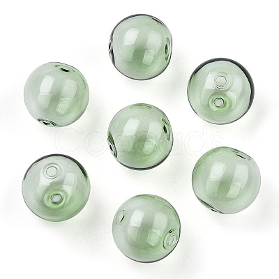 Transparent Blow High Borosilicate Glass Globe Beads LS-X-GLAA-T003-09D-1