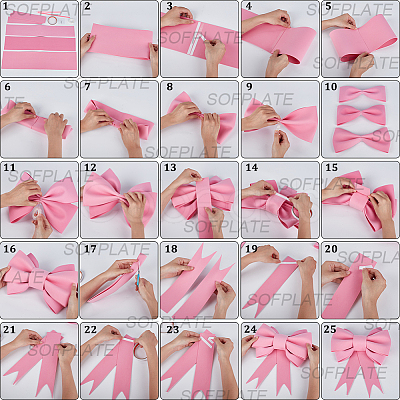 1 Bag EVA Bowknot Making Kits AJEW-SP0003-71A-1