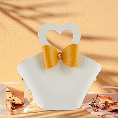 DIY PU Imitation Leather Heart Flower Purse Making Sets PURS-WH20005-04B-1