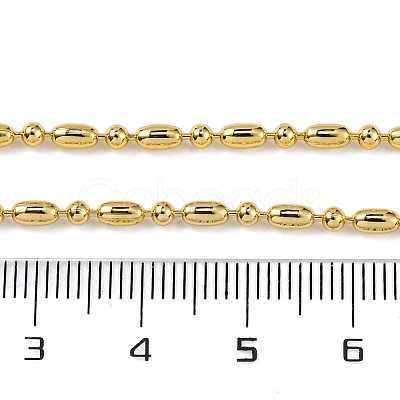 Rack Plating Brass Oval Link Chain Necklace NJEW-A035-06G-02-1