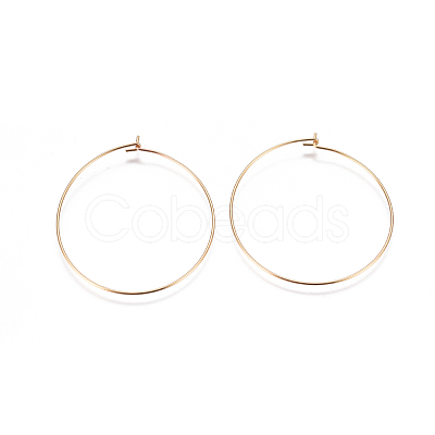 304 Stainless Steel Hoop Earrings Findings X-STAS-F227-54E-G-1