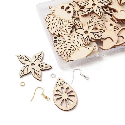 DIY Thanksgiving Day Earring Making Kit WOOD-FS0001-06-1