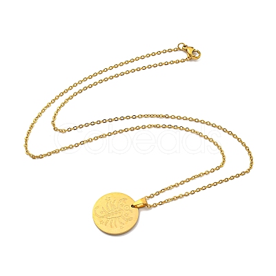 Constellation Pendant Necklaces NJEW-S422-04G-08-1