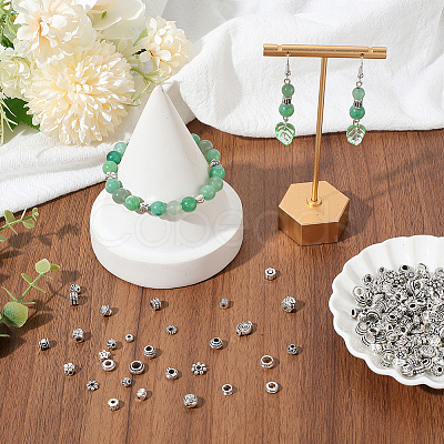 8 Bags Tibetan Style Alloy Beads FIND-SC0017-89-1