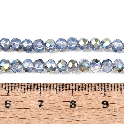 Electroplate Glass Beads Strands EGLA-A034-J4mm-S07-1