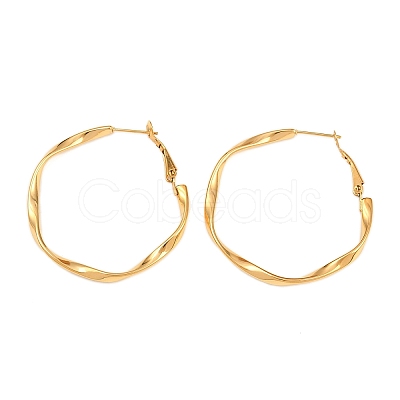 304 Stainless Steel Hoop Earrings EJEW-I320-25G-01-1