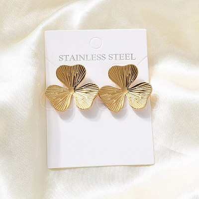 304 Stainless Steel Stud Earrings for Women EJEW-K306-02G-1