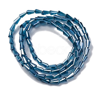 Transparent Electroplate Glass Beads Strands EGLA-H107-02A-PL02-1