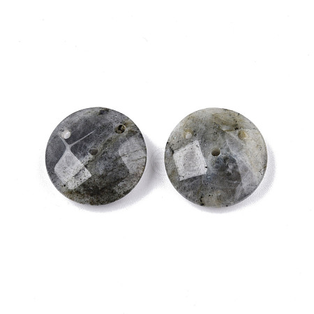 Natural Labradorite Connector Charms G-N326-149A-1