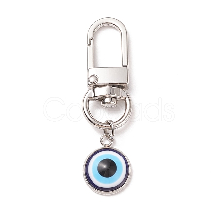 Resin Evil Eye Pendant Decorations HJEW-JM00725-01-1