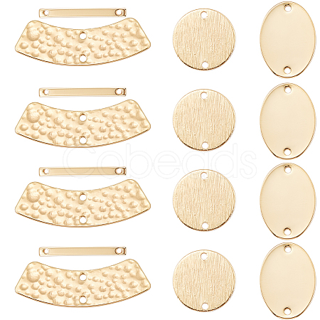 24Pcs 4 Styles Brass Connector Charms KK-CN0001-99-1