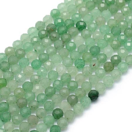 Natural Green Aventurine Beads Strands G-E411-37-4mm-1