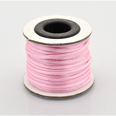 Round Nylon Satin Rattail Cord X-NWIR-O001-A-16-1