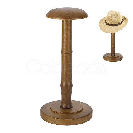 Rubber Wood Dome Shaped Stem Hat Rack ODIS-WH0025-254B-1
