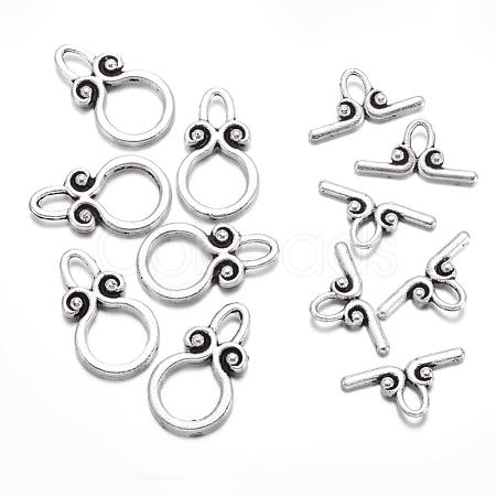 Ring Tibetan Style Alloy Toggle Clasps X-A1011Y-1