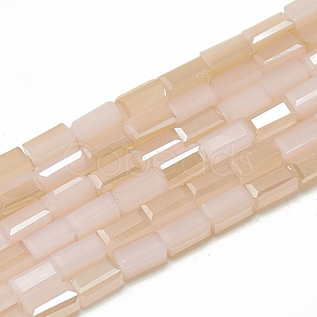 Electroplate Glass Beads Strands EGLA-Q101-B01-1