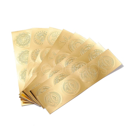 Self Adhesive Gold Foil Embossed Stickers DIY-XCP0002-15B-1