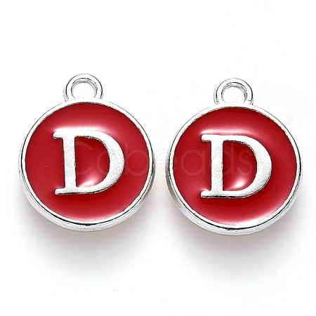 Platinum Plated Alloy Enamel Charms LS-X-ENAM-S118-03D-P-1