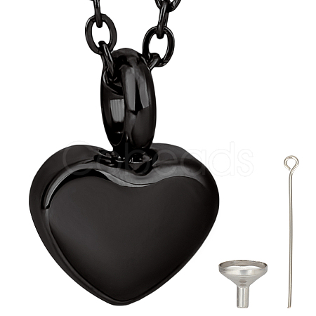 Stainless Steel Urn Ashes Necklace NJEW-CN0001-03B-1