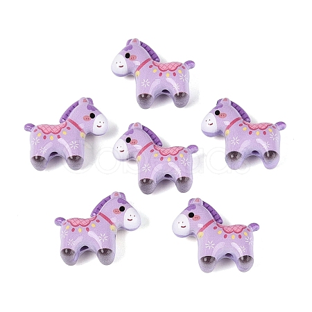 Printed Opaque Acrylic Beads OACR-N162-12C-1