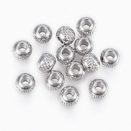 Tarnish Resistant 201 Stainless Steel Beads STAS-G154-37-6mm-1