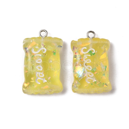 Transparent Resin Pendants RESI-TAC0005-010-1