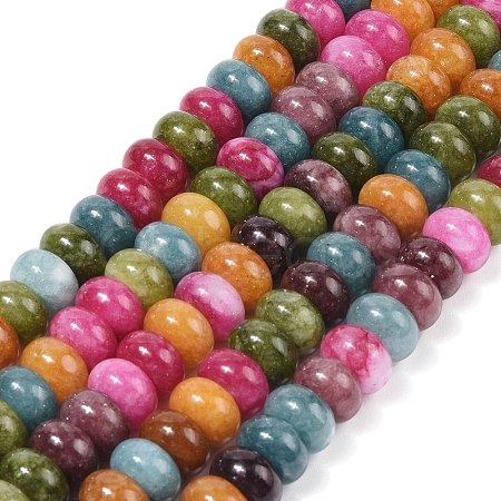 Dyed Natural White Jade Beads Strands G-G107-A10-01-1