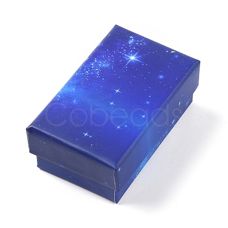 Starry Sky Pattern Cardboard Jewelry Boxes LS-CBOX-WH0003-15D-1