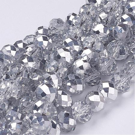 Electroplate Glass Bead Strands X-GR10MMY-07S-1