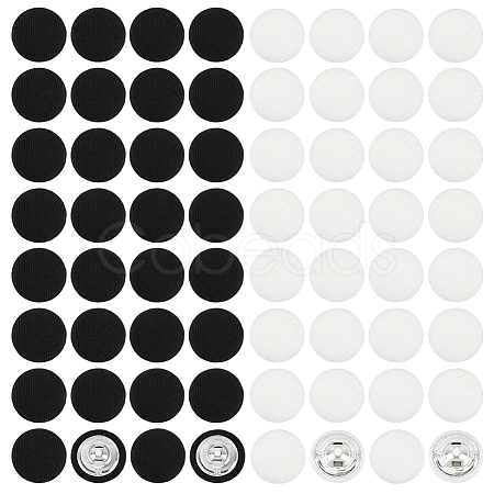 60Pcs 2 Colors Cloth Shank Buttons BUTT-GA0001-31-1