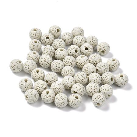 Unwaxed Natural Lava Rock Beads G-F325-8mm-A08-1