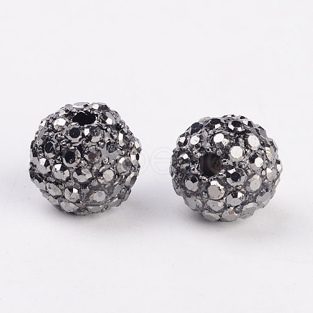 Metal Alloy Rhinestones Beads ALRI-B032-1-1
