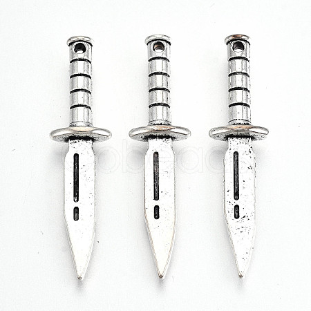 Tibetan Style Alloy Pendants X-TIBE-S323-089AS-RS-1