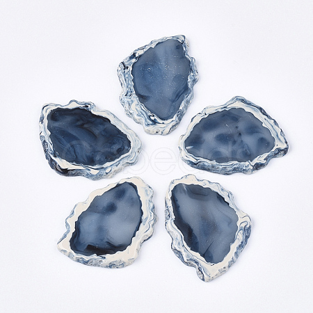 Half Drilled Resin Beads RESI-S374-24B-1