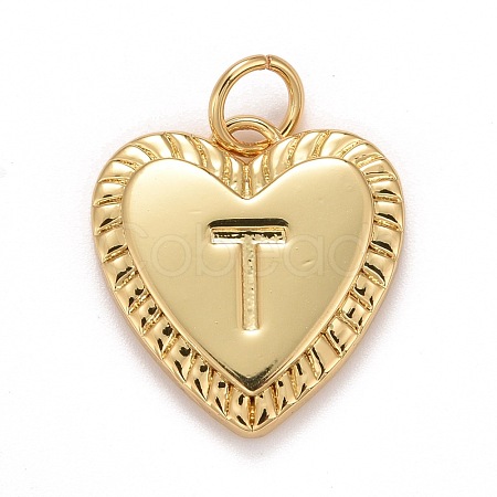 Rack Plating Golden Brass Pendants KK-E260-01G-T-1