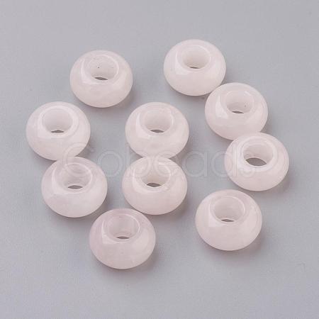 Natural Rose Quartz European Beads X-G-G740-14x8mm-08-1