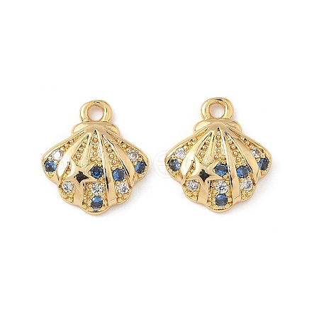 Brass Micro Pave Cubic Zirconia Charms X-KK-C099-01D-G-1